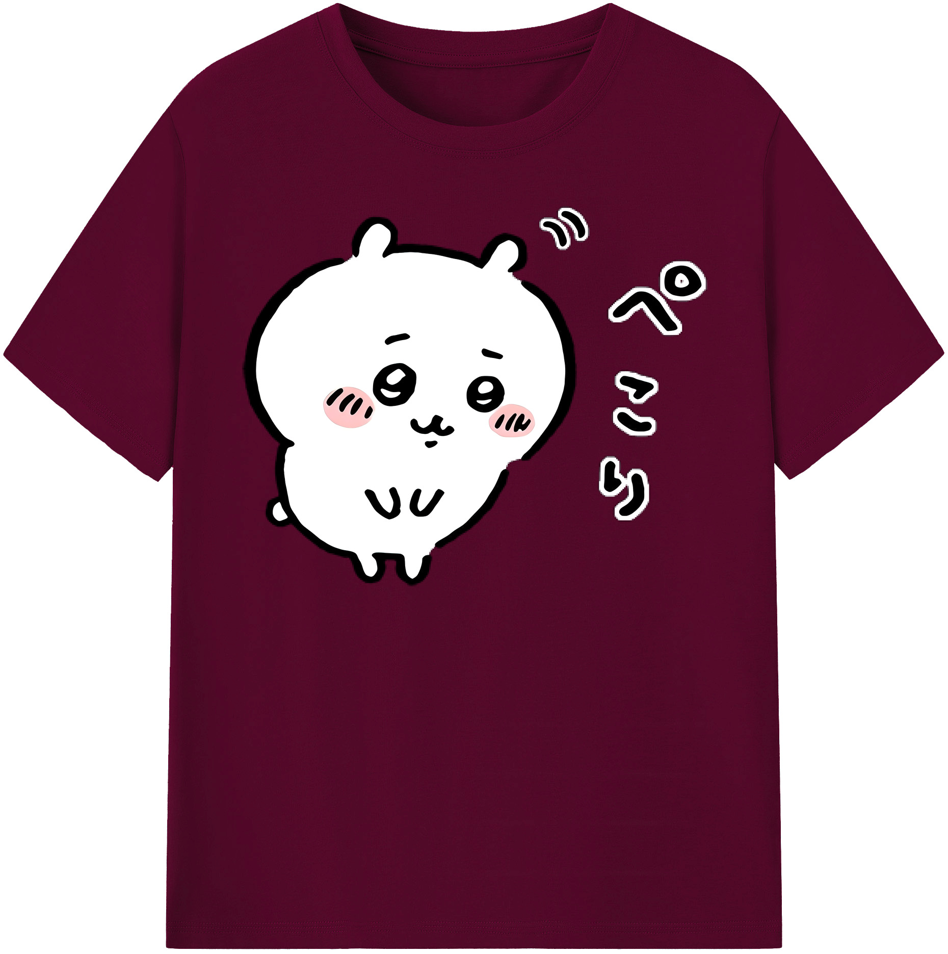 （画像用） ちいかわ ちいかわ Chii-kawa chiikawa レディースカジュアルプリントTシャツ（綿100％）